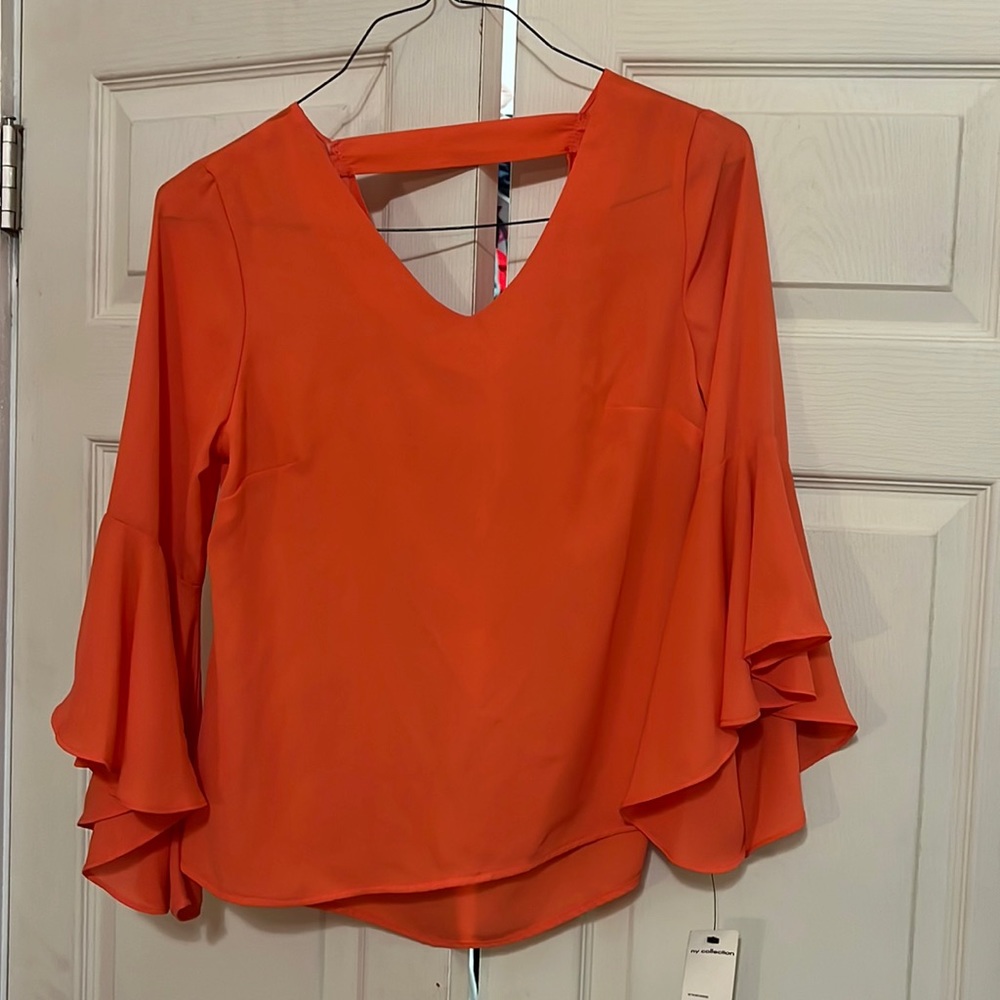 My Collection Orange Blouse